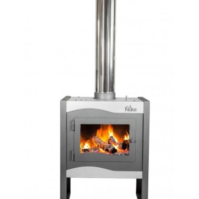 Estufa A Leña Wichi 60 Plata Ñuke