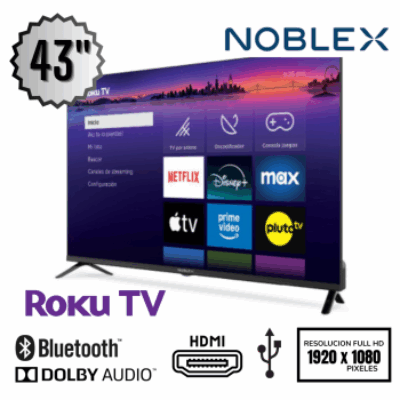 LED 43″ NOBLEX SMARTV ROKU FHD DR43X3100